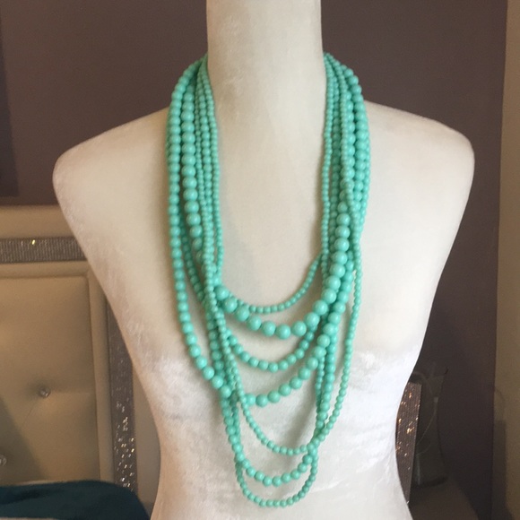 Seafoam green beaded necklace - Picture 1 of 1